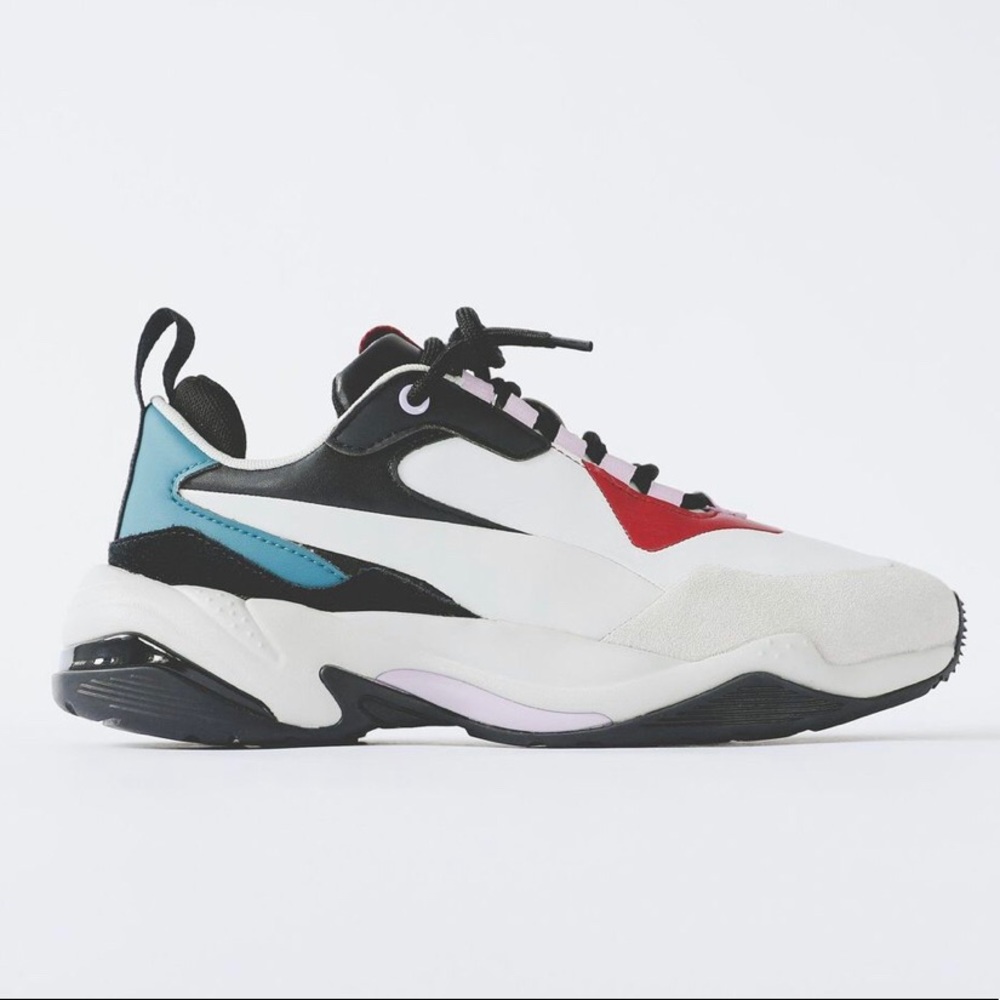 PUMA WOMANS SHOES RIVE DROITE GLACIER GRAY  CHERRY